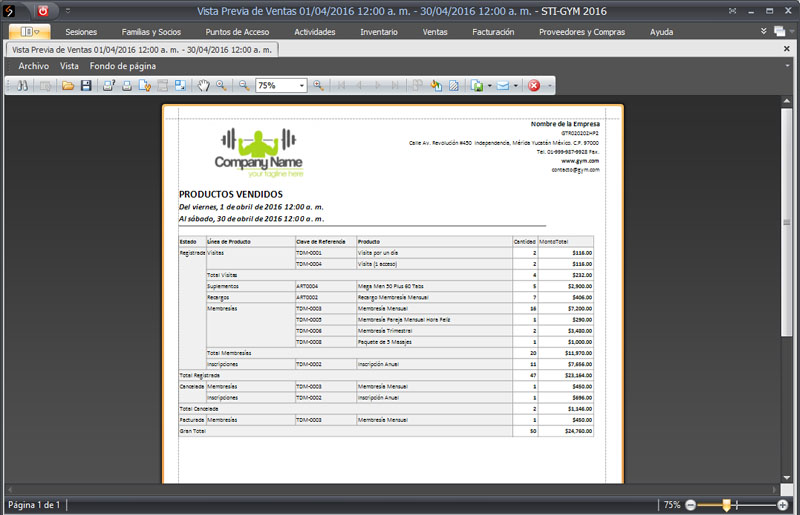 Ventas por rango de fechas